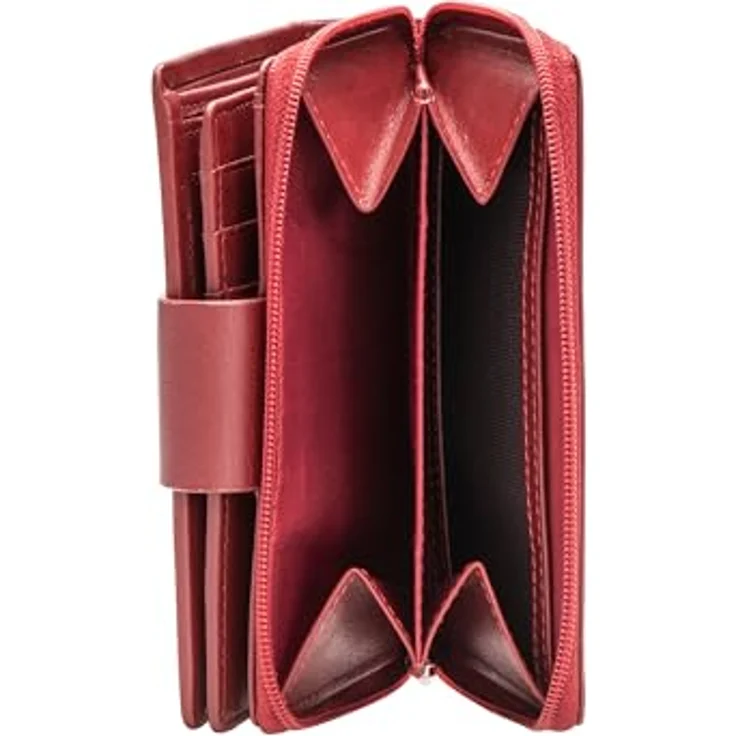 Maître Henau Diethilde Geldbörse, 12.5 cm, RFID Schutz, 100% Leder, rot – Bild 7