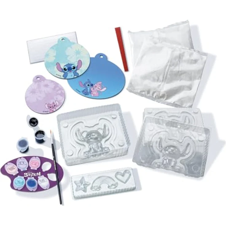 Ravensburger BeCreative Kreativset, Bastelset Gipsgießen Disney Stitch und Angel mit 3D-Gipsfiguren und Dekoteilen – Bild 6