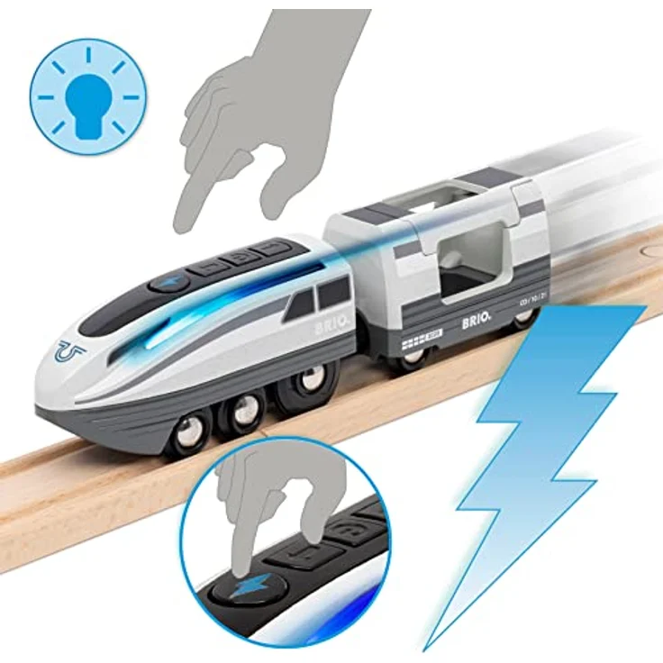 36003 BRIO Turbo-Zug - Batteriebetriebener Spielzeugzug für Kinder ab 3 Jahren - Preisvergleich – Bild 9
