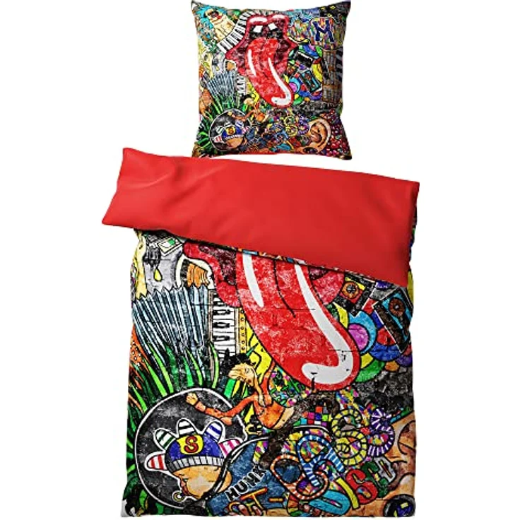 Sanilo® Bettwäsche 135x200 cm, 100% feinste Baumwolle, Oeko-TEX Zertifiziert, Graffiti Design – Bild 3