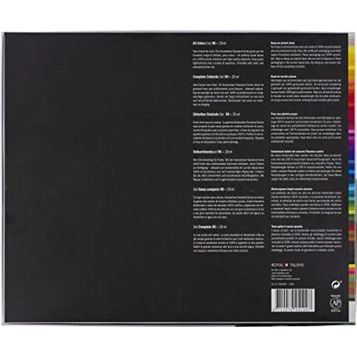 Amsterdam Standard Series Acrylfarben Set, Komplettes Probierset mit 90 x 20 ml Tuben in allen Amsterdam Farben, mittlere Viskosität und seidenmattes Finish – Bild 2