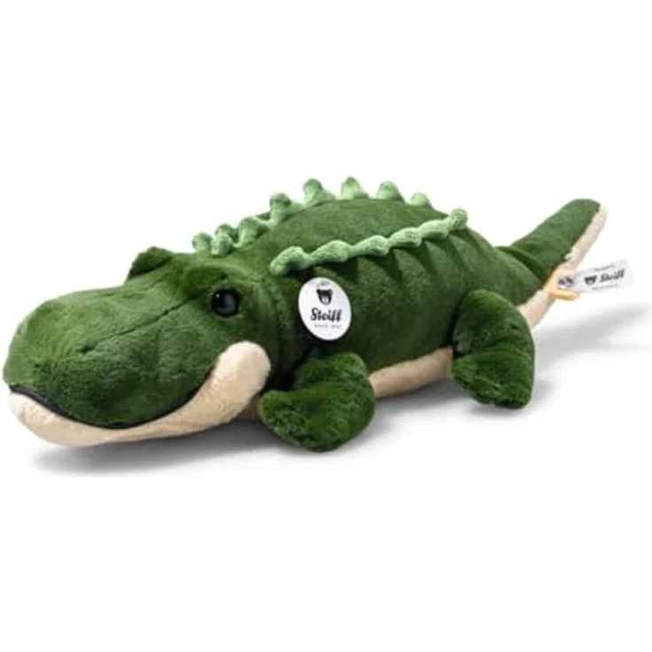 Steiff Krokodil Rocko, Plüschtier 40 cm, aus recycelten PET-Flaschen, Khaki – Bild 2