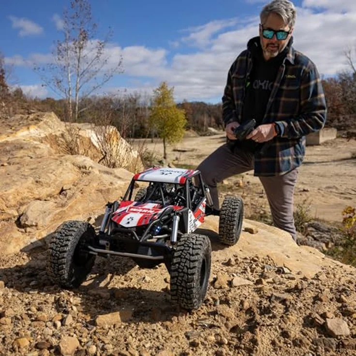 Axial AXP8 Gilamon 2.2 4x4 RTR Trail Buggy Rock Crawler, Bürstenmotor, ASD, LED-Beleuchtung, rot – Bild 4
