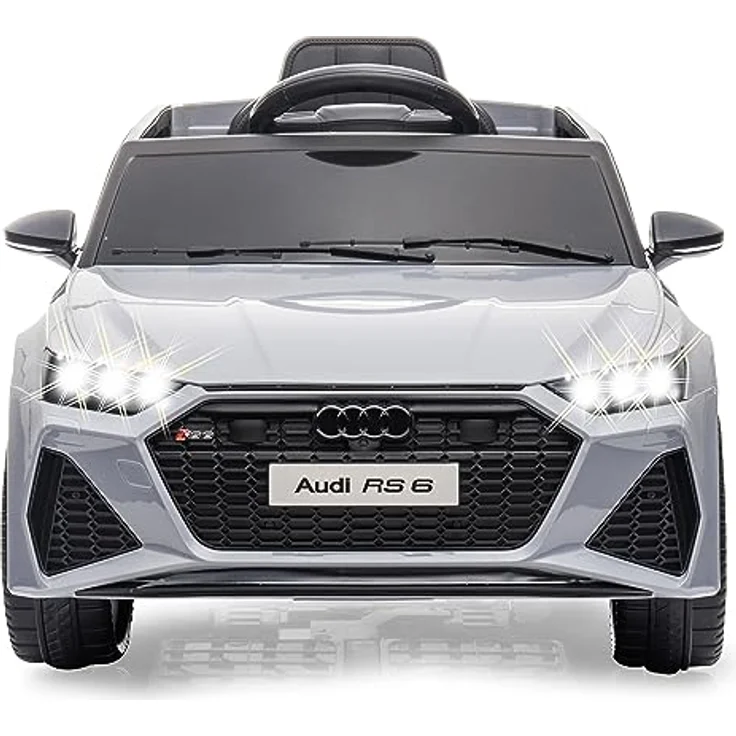 Jamara Elektro-Kinderauto Ride-on Audi RS 6, 12V, 2,4 GHz, offiziell lizenziert, beleuchtetes Armaturenbrett, Bluetooth, USB-Anschluss, Akkustandanzeige, Motorsound, LED-Licht, belastbar bis 30 kg – Bild 5