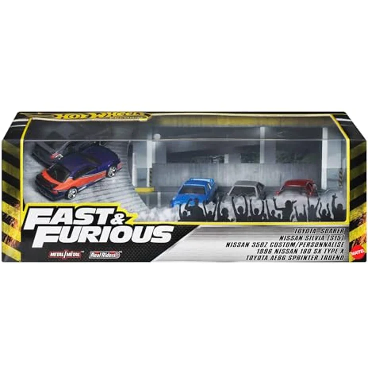 Hot Wheels Premium Fast & Furious Tokyo Drift Bundle, Die-Cast Spielzeugautos 1:64, 5 Modelle in exklusiver Box – Bild 8