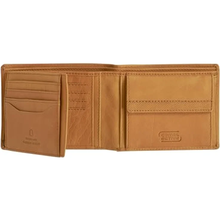 camel active Nimbus Herren Geldbörse RFID Querformat Leder Klein Cognac Braun – Bild 2