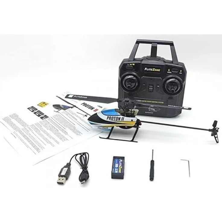 Pichler Modellbau Proton II RC-Helikopter Helicopter RTF mit Kunstflugfiguren auf Knopfdruck, blau – Bild 5