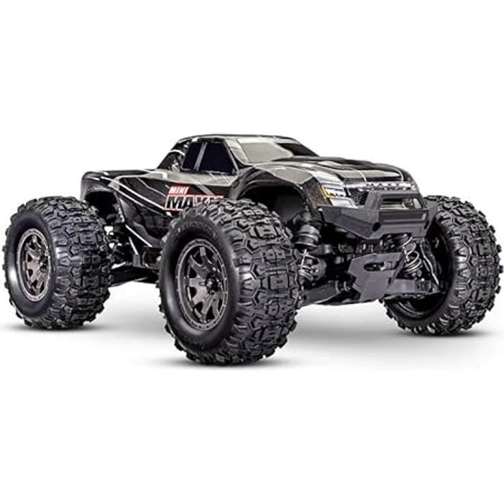 TRAXXAS Mini Maxx 4WD Brushless BL-2S RTR 1:12 Monster Truck schwarz mit Akku + 2A USB/C-Lader, schnurloses Hochleistungs-Funksystem – Bild 1