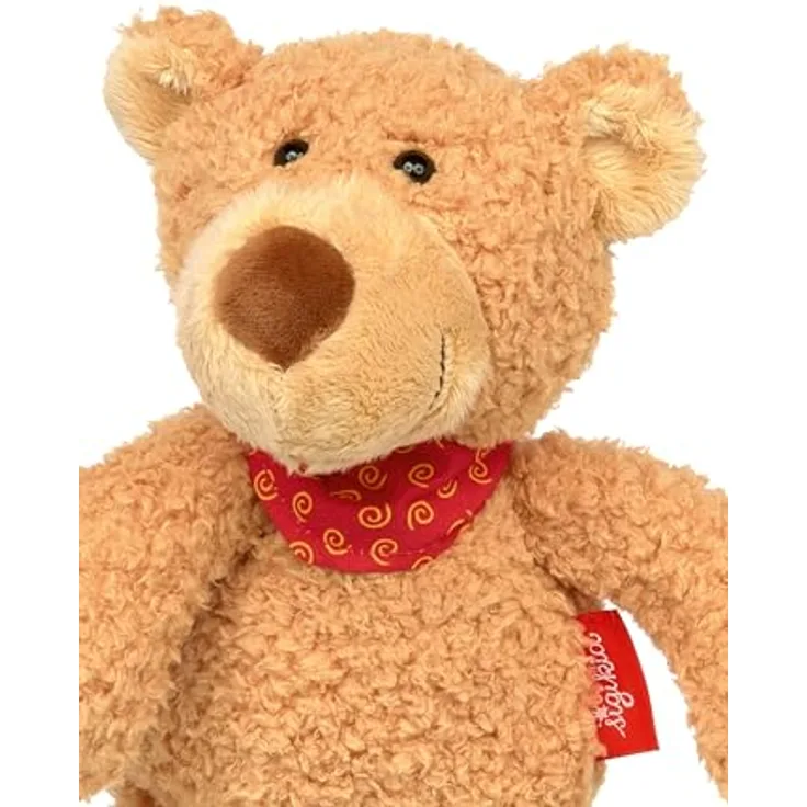 SIGIKID 43255 Bär Gildehard Günsburg M, Plüsch, Kuscheltier, Stofftier, kuschelweich, Podcast-Held, ab 3 Monaten