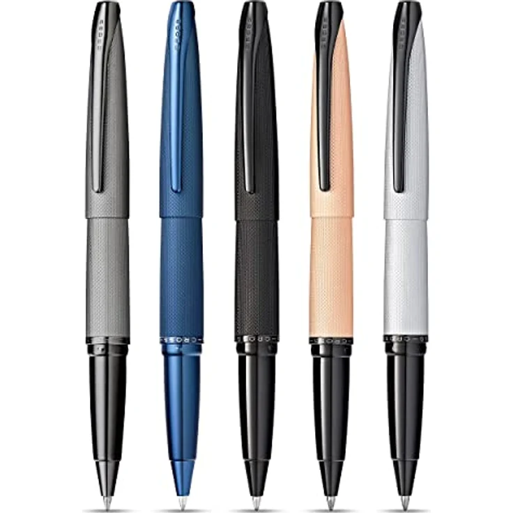 Cross ATX Roller, eleganter Kugelschreiber mit dokumentenechter Gel-Tinte und Free Ink System, schwarz, 1 Stück in Geschenkbox – Bild 4
