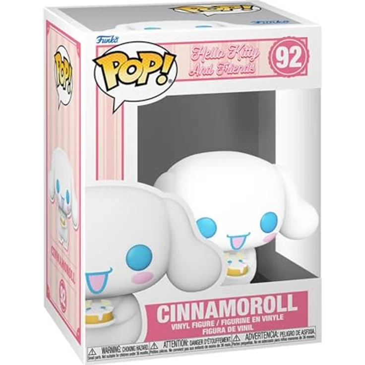 Funko Pop Cinnamoroll Sammelfigur mit Dessert, Hello Kitty and Friends Figur, 9,5 cm, mit kleinem Törtchen, weiß – Bild 3