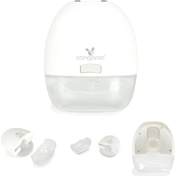Cangaroo elektrische Milchpumpe Embrace klein, tragbar, 9 Stufen, weiß – Bild 1