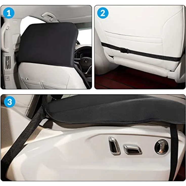 Kingsleeve Sitzschoner Universal Wasserabweisend Pflegeleicht 600D Oxford Atmungsaktiv Schonbezug Autositzbezug Werkstattschoner Auto Vordersitze – Bild 9