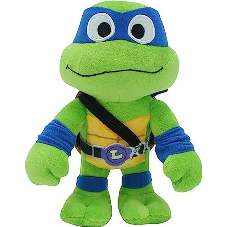 TEENAGE MUTANT Ninja Turtles Mutant Mayhem - 20 cm Anführer Leo Plüschfigur zum Kuscheln und Spielen, tolles Geschenk für TMNT-Fans ab 3 Jahren, HRC77