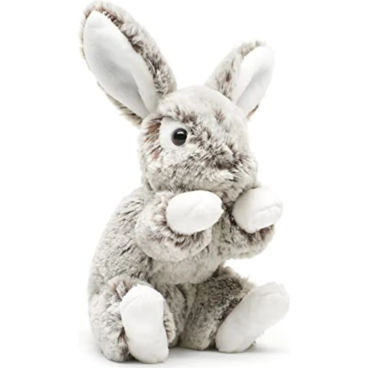Uni-Toys - Hase mit Schlappohren, klein - Dunkelbraun-meliert - superweich - 15 cm (Höhe) - Plüsch-Kaninchen - Plüschtier, Kuscheltier – Bild 2