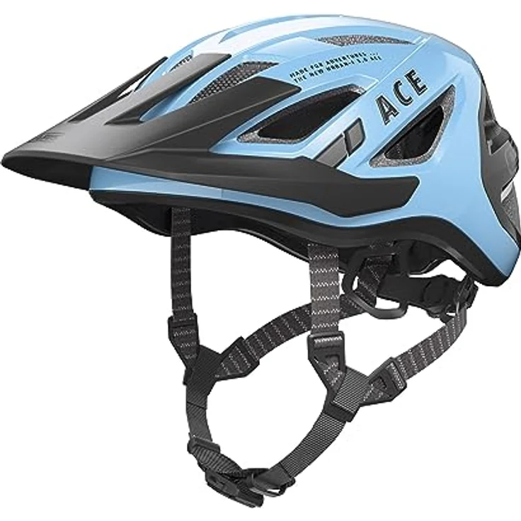 ABUS Stadthelm Urban-I 3.0 ACE - sportlicher Fahrradhelm mit LED-Rücklicht, verlängertem Schirm und Magnetverschluss - Blau, Größe L – Bild 5
