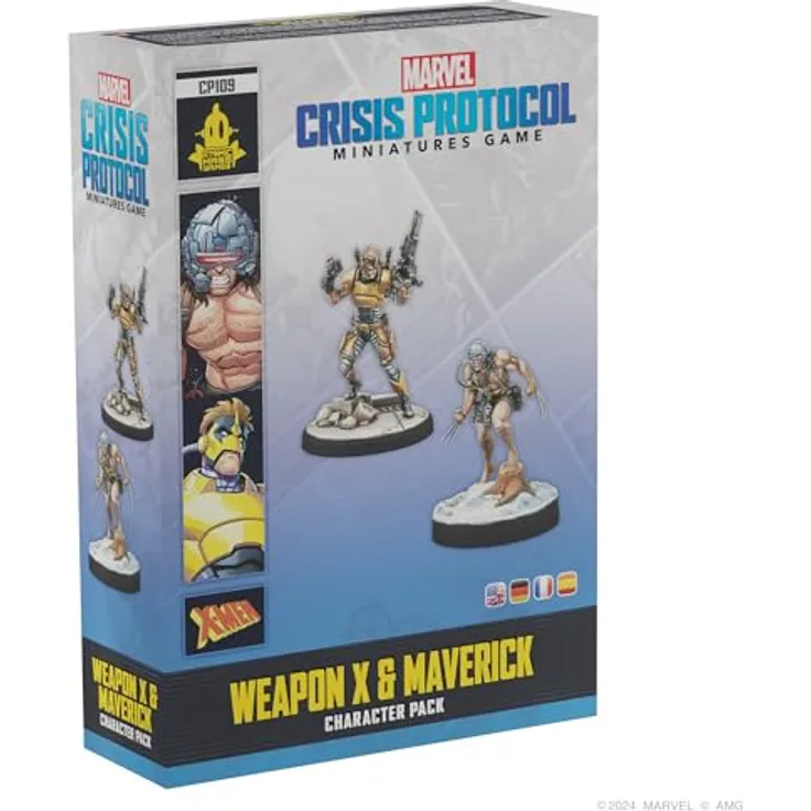 Atomic Mass Games AMGD2120 - Marvel Crisis Protocol - Weapon X Maverick, Character Pack mit Wolverine und Maverick, für strategisches Miniaturenspiel