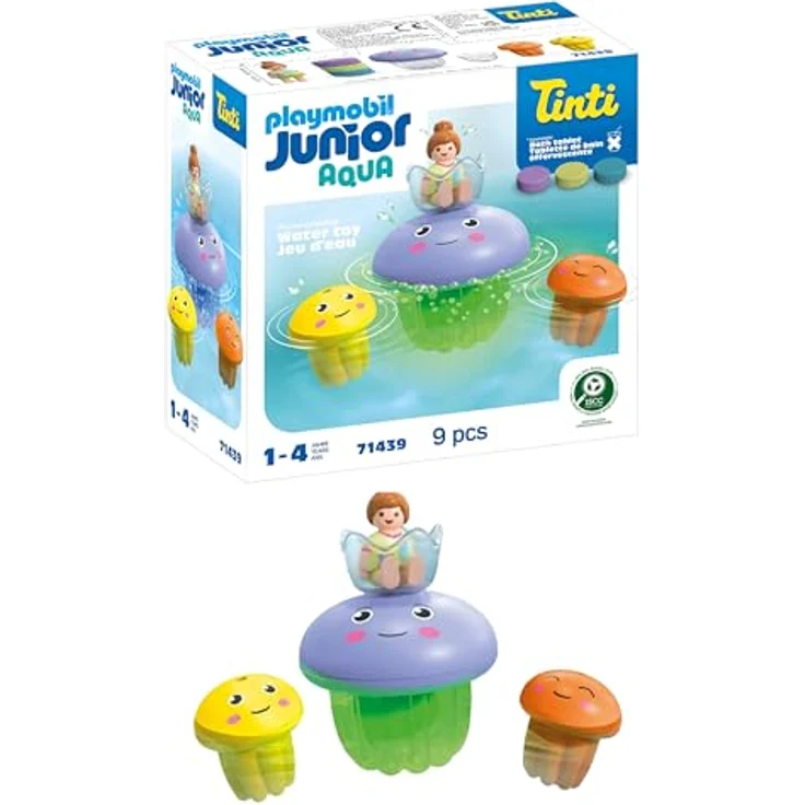 Playmobil® Konstruktions-Spielset Bunte Quallenfamilie, inkl. 3 Tinti-Badetabletten (71439), (9 St), JUNIOR AQUA & Tinti, Made in Europe – Bild 2