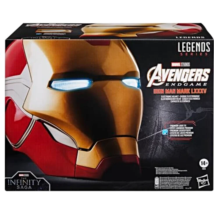 Hasbro Marvel Legends Elektronischer Helm Iron Man Mark LXX, filmgetreue Reproduktion mit leuchtendem Visier und verstellbarer Passform – Bild 3