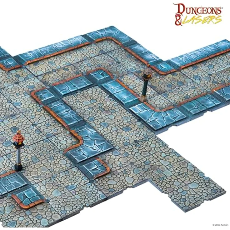 Dungeons & Lasers: Catedral Maldita - Terreno Modular Sin Pintar Para DND Y Juegos De Rol, Con Esculturas De Alta Calidad Y Rejilla Integrada