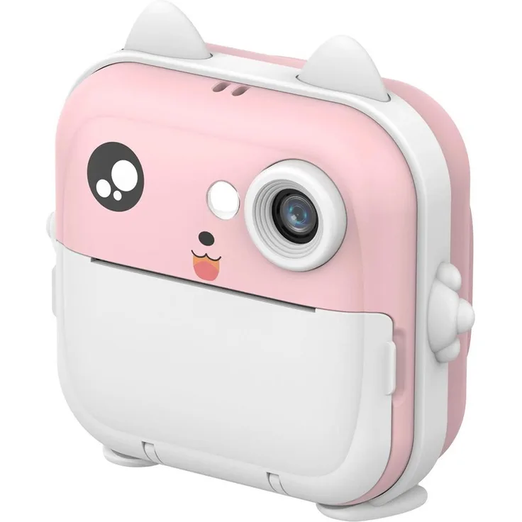 Wozinsky WDT-01 Thermodruckerkamera für Kinder, 48-MP, integrierter Thermodrucker, pink, mit 2,4-Zoll-Farbdisplay und 1200-mAh-Akku