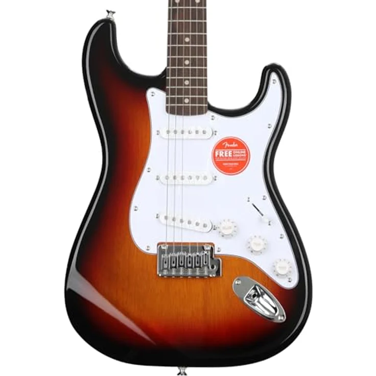 Squier Affinity Series Stratocaster IL, elektrische Gitarre in 3-Color Sunburst mit Single-Coil Tonabnehmern und 2-Punkt-Tremolo – Bild 4