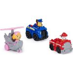 Spin Master Paw Patrol Deluxe Rescue Racer, Spielzeug-Auto mit Pullback, zufällige Charakterwahl Marshall, Skye oder Chase, ca. 8 cm