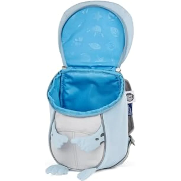 Affenzahn Kindergartenrucksack, Rucksack Blau mit gestickten Details, Namensschild und reflektierenden Elementen, aus 50% recycelten PET-Flaschen – Bild 6