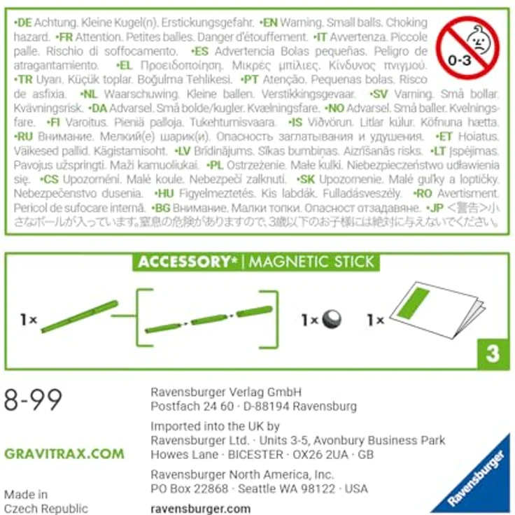 Ravensburger GraviTrax Accessory Magnetic Stick - Ideales Zubehör für spektakuläre Kugelbahnen, Konstruktionsspielzeug für Kinder ab 8 Jahren - Preisvergleich – Bild 4