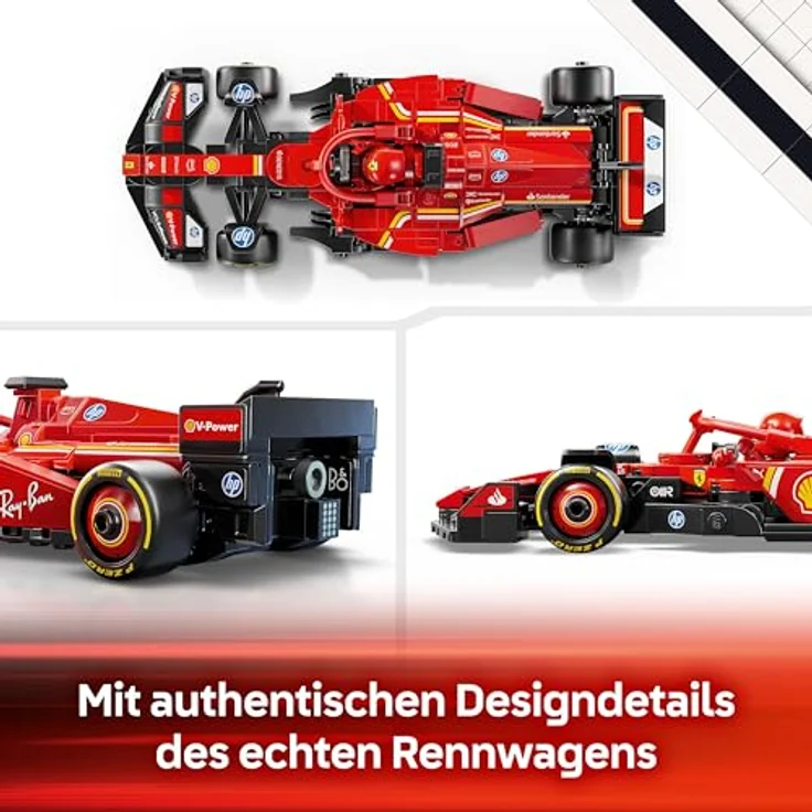 LEGO Speed Champions Ferrari SF-24 F1 Rennauto, rotes Modellauto mit Fahrer Minifigur, Spielzeug für Jungen und Mädchen ab 10 Jahren, ideal als Vatertagsgeschenk 77242 – Bild 5