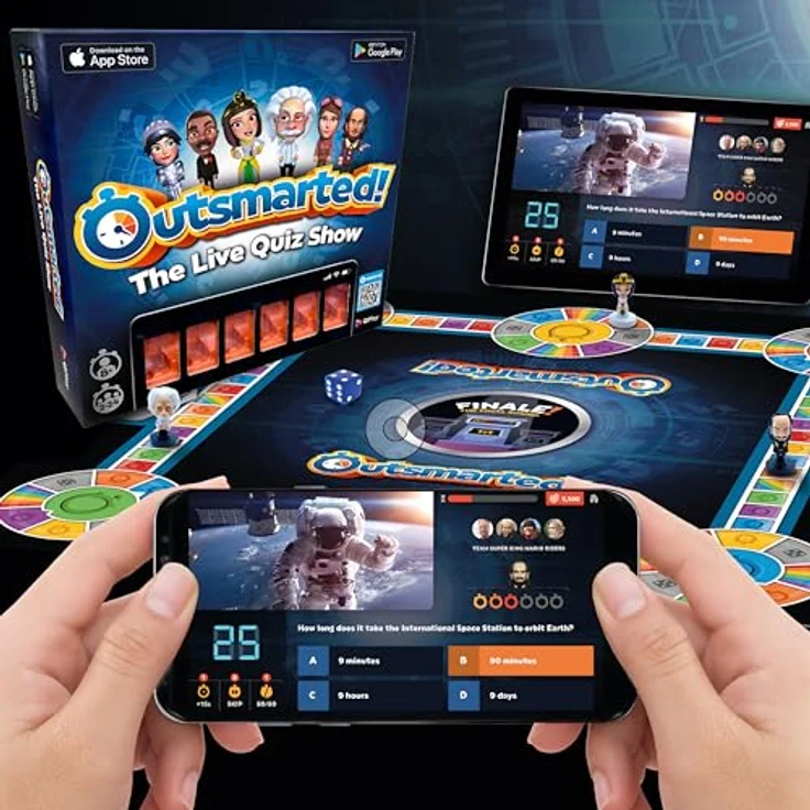 OUTSMARTED! Outsmarted – Die Live-Quizshow als Brettspiel (Deutsche Version) | Der ultimative Spieleabend für die ganze Familie | 7.000+ Multimedia-Fragen | Ausgabe 2024 – Bild 2
