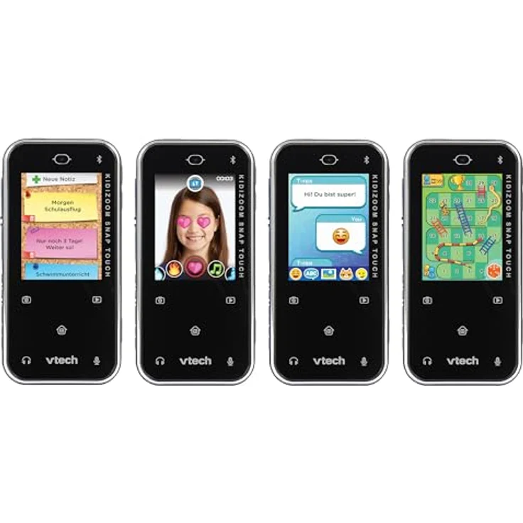 VTech KidiZoom Snap Touch, Kinderkamera mit 5 MP Dual-Kamera, 2,4-Zoll-Touchscreen, blau mit Tasche – Bild 3