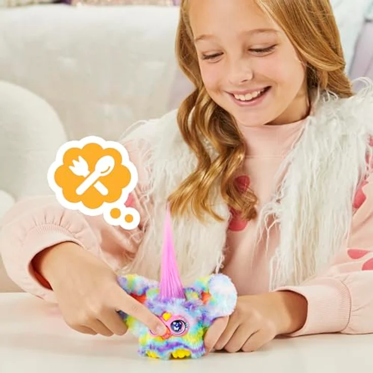 Hasbro Furby Furblets Swee-Dee Frühling Mini-Plüschspielzeug – sprechendes Kuscheltier mit über 45 Geräuschen & Melodien, 5 cm klein, für Mädchen und Jungen – Bild 4