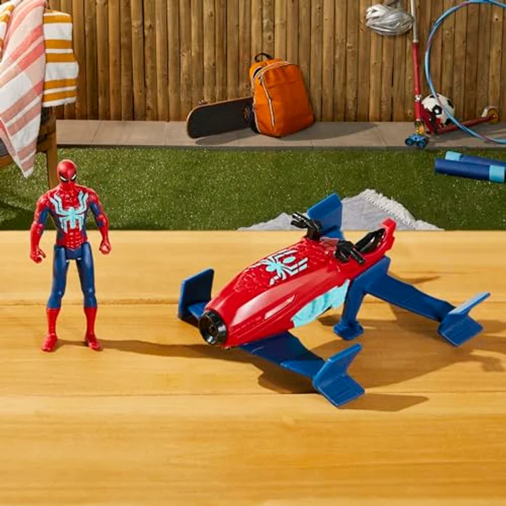Hasbro Actionfigur Marvel Spider-Man, Spider-Man Jet Splasher, Spritzt Wasser – Bild 4