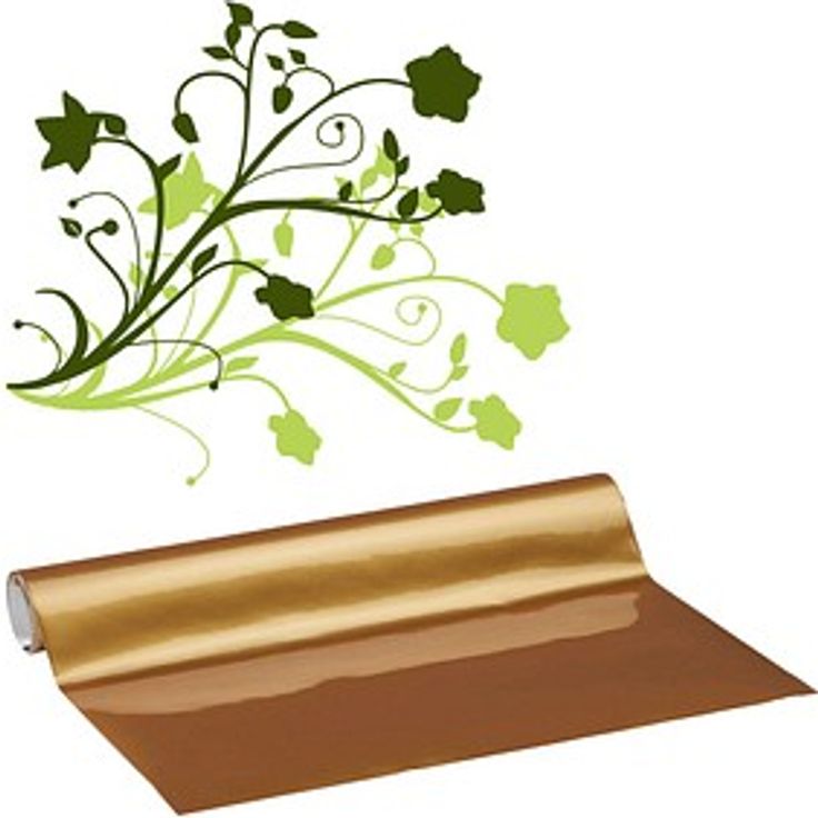 plottiX Vinylfolie permanent gold, 31,5 cm x 1,0 m, hochglänzend und stark selbstklebend – Bild 1