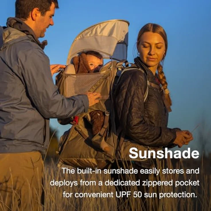 Osprey Poco LT, Babytrage für Outdoor-Aktivitäten, max. Traggewicht 22 kg, grau – Bild 3