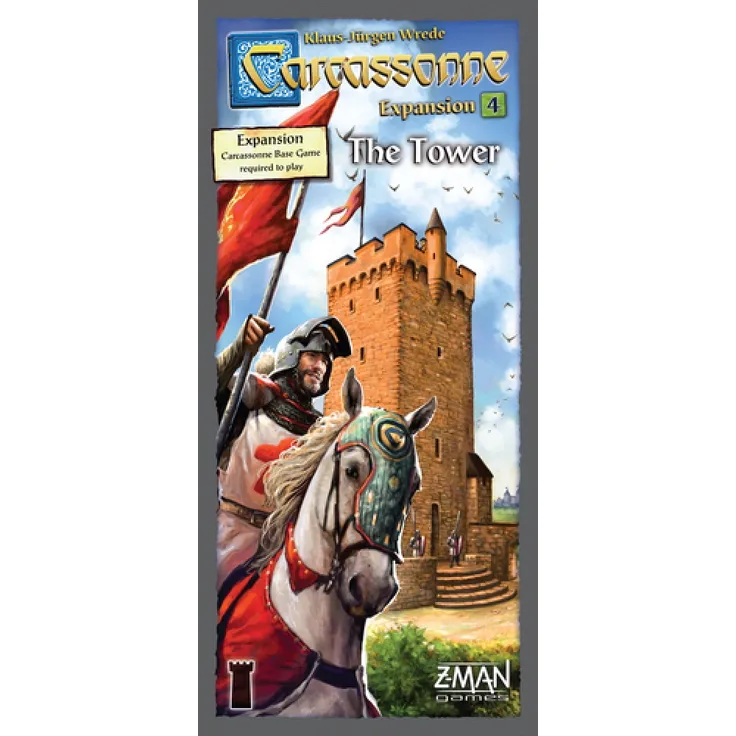 Z-Man Games Carcassonne: Der Turm 4. Erweiterung, Brettspiel für 2-6 Spieler, englisch, 2017 Edition
