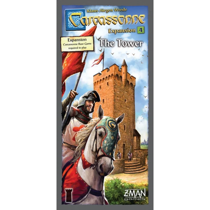 Z-Man Games Carcassonne: Der Turm 4. Erweiterung, Brettspiel für 2-6 Spieler, englisch, 2017 Edition
