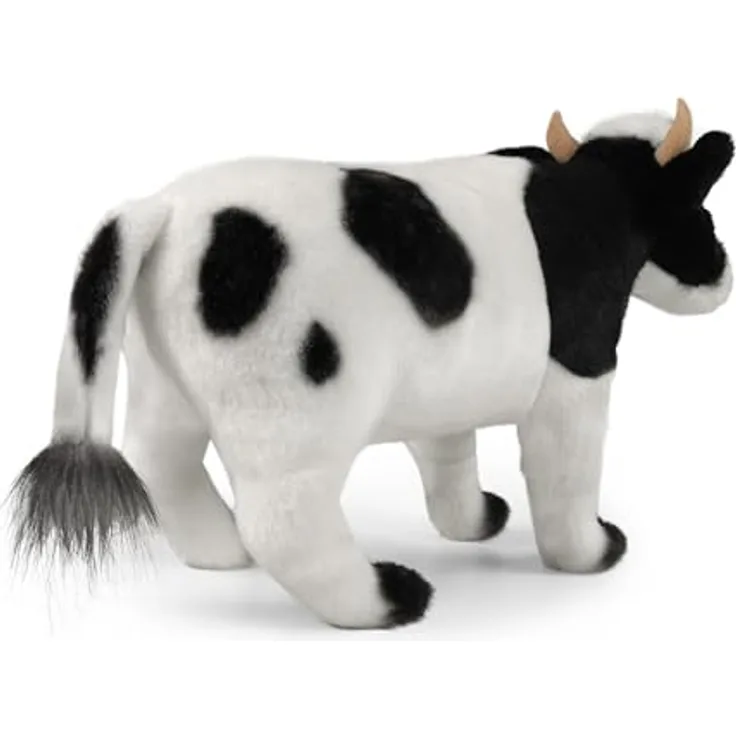 RAPPA 231269 Plüsch Kuh Holsteiner Schwarzbunt, 35cm, handgenäht, Handwäsche