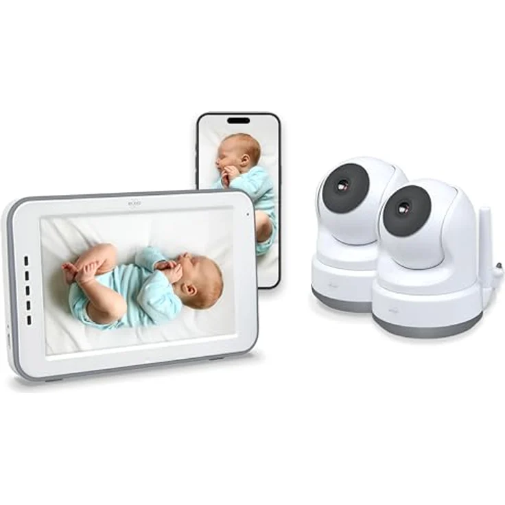 ELRO BC4000-2 Royale Babyphone mit 2 Full HD Kameras, 12,7 cm Touchscreen und Gegensprechfunktion – Bild 1