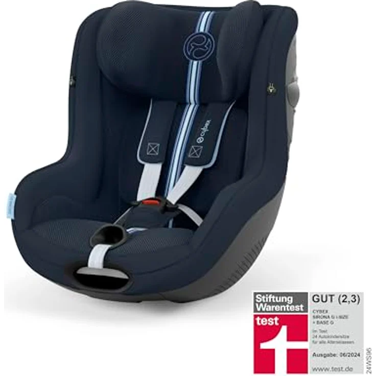 Cybex Sirona G I-Size Plus, Reboard Kindersitz für Kinder ab 61 cm bis 105 cm, Ocean Blue – Bild 2