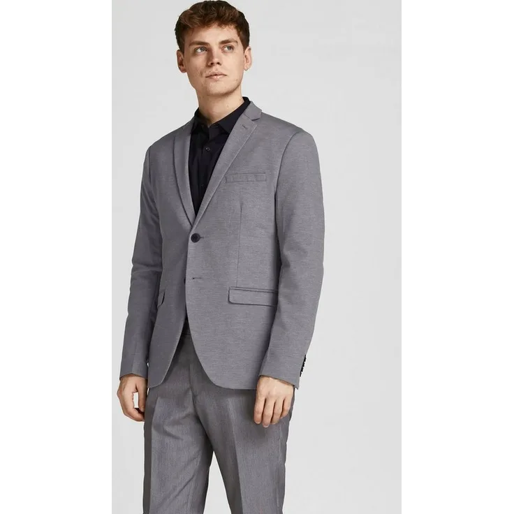Jack & Jones Sakko JPRFRANCO BLAZER NOOS, körpernah geschnitten, leichter Webstoff, klassisch-schicker Look, Schwarz