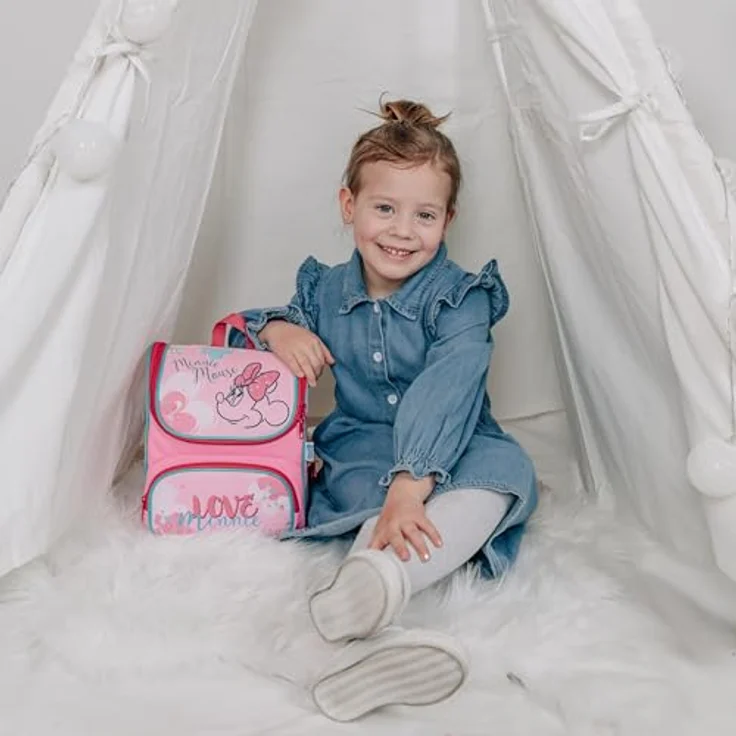 Scooli Vorschulranzen Cutie, Minnie Mouse, 6,5 l Volumen, leicht wattiertes Rückenbett, gepolsterte Tragegurte, abnehmbarer Brustgurt – Bild 5