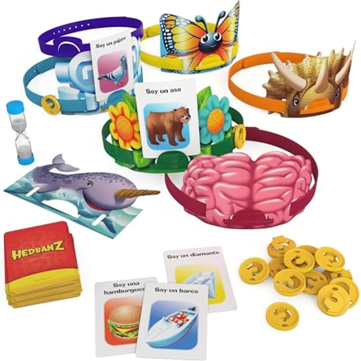 Spin Master Games Hedbanz Core Refresh ESP, interaktives Brettspiel für Familien und Freunde – Bild 3
