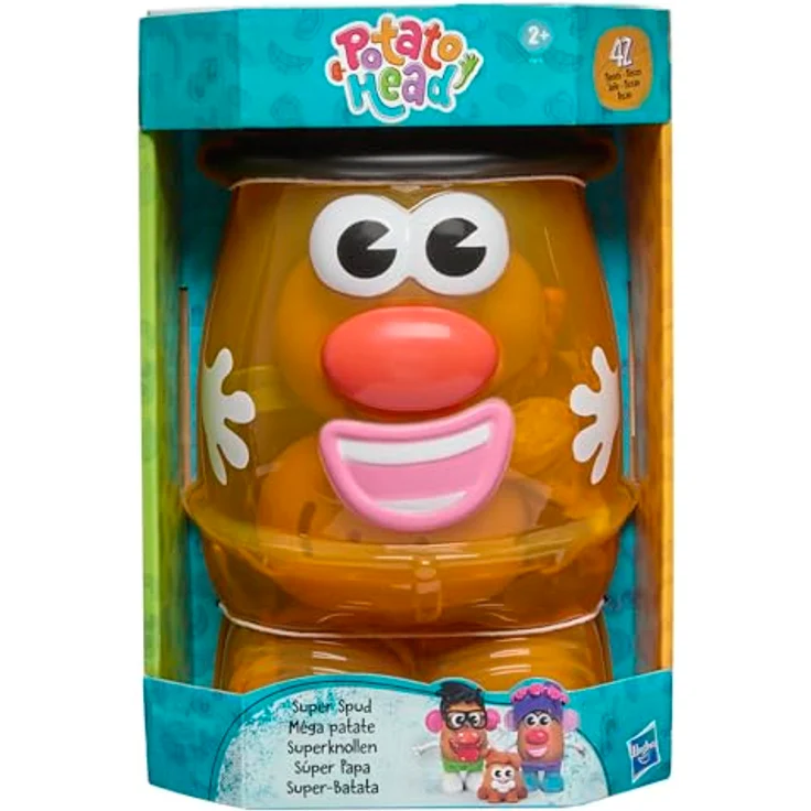 Hasbro Potato Head Superknollen Spielset, Bausatz mit 2 großen und 1 kleinen Kartoffelkörper sowie 38 Zubehörteilen für kreatives Spielen, ab 2 Jahren – Bild 2