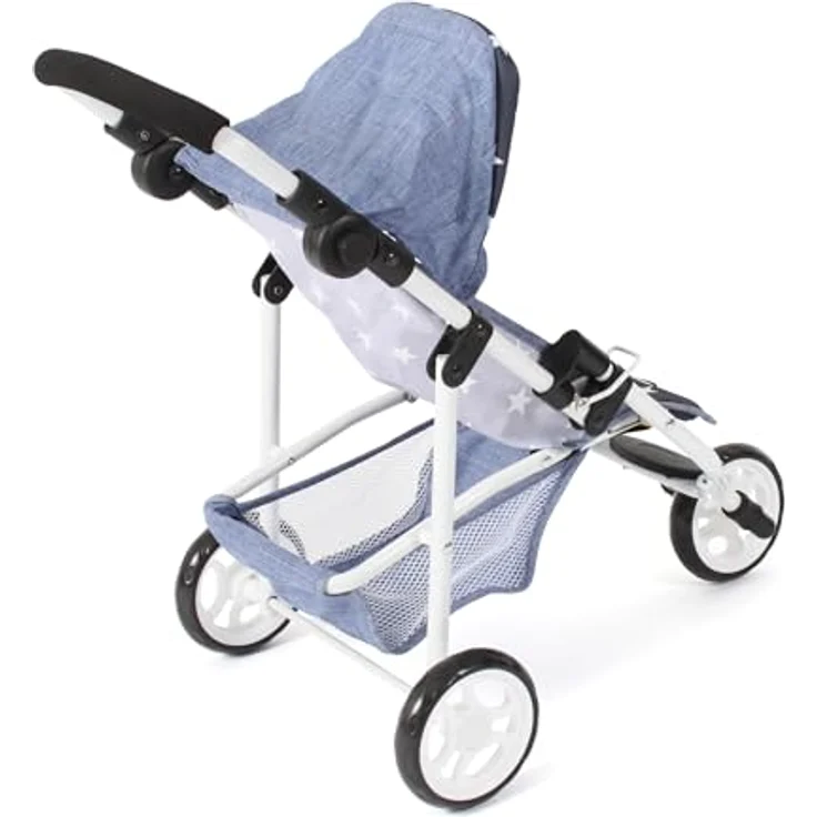 Bayer Chic 2000 - Puppenbuggy Lola, Jogging-Buggy, Puppenjogger, Puppenwagen, Sternchen, Navy, 612-51 – Bild 3