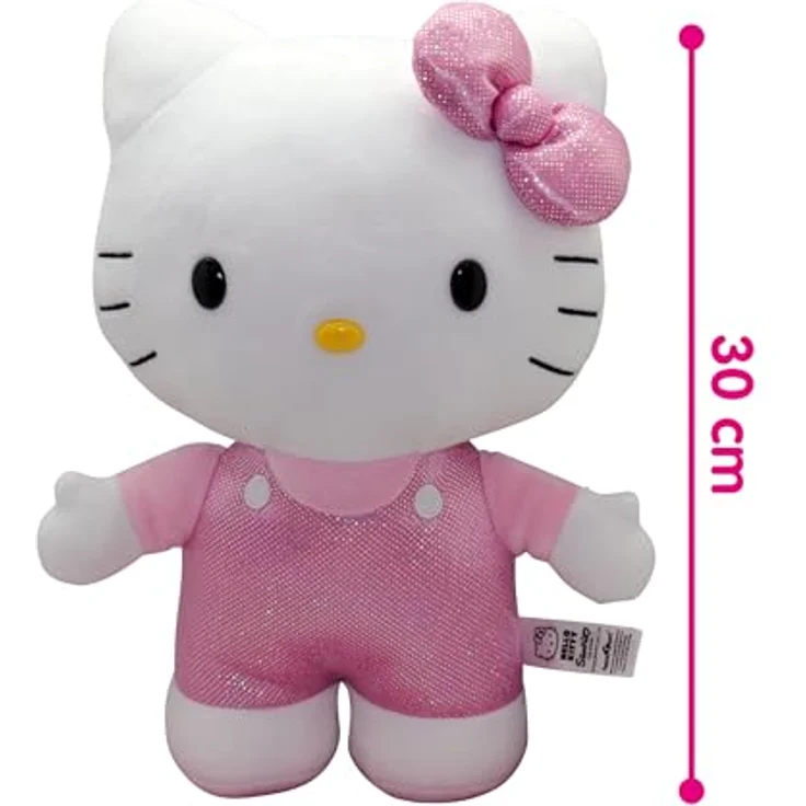 Hello Kitty Plüschtier 30 cm, Kuscheltier mit elegantem rosa Satin Outfit und Schleife, für Kinder ab 3 Jahren - Giochi Preziosi – Bild 2