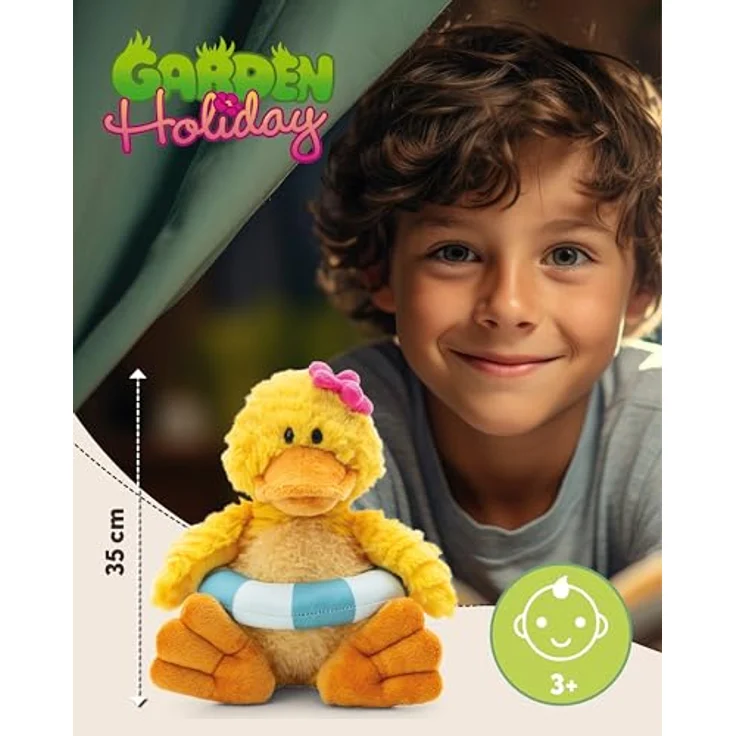 NICI Kuscheltier Ente Pooline 35cm, flauschiges Stofftier mit Schwimmreifen in Gelb, ideal zum Kuscheln und Spielen für Kinder & Erwachsene, tolle Geschenkidee - 62898 – Bild 2