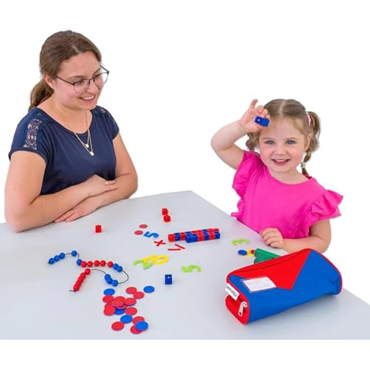 Betzold Mathematik-Set Grundschule Schüler-Mäppchen Kinder Rechenhilfe, ideal für Schulneulinge, inkl. Rechenkette und Steckwürfel – Bild 5