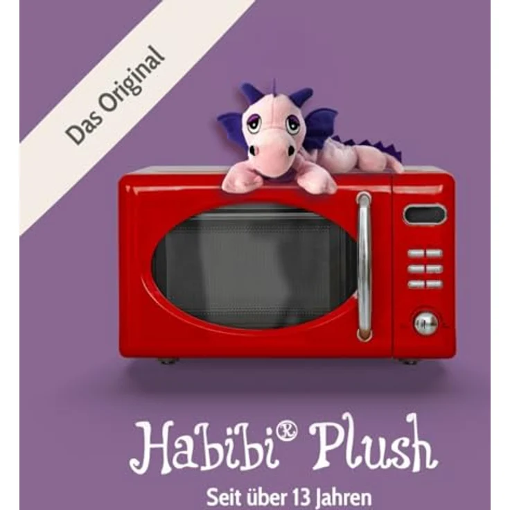Habibi Plush Glücksdrache, rosa Wärmetier Kuscheltier mit Hirsefüllung und aromatischem Duft, Mikrowellen- und Kühlschrank geeignet – Bild 6